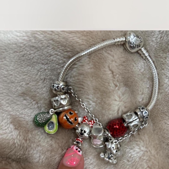 Pandora Silver Bracelet with charms - Picture 1 of 1